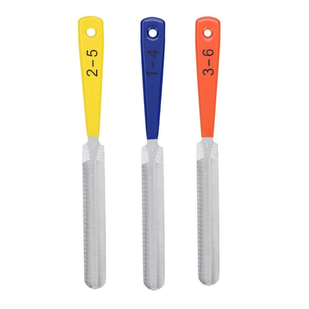 3PCS Nut Saddle Luthier Tool Professional Plastic Handle Slot File Nut Filing Repair Tools for Guitar Bass