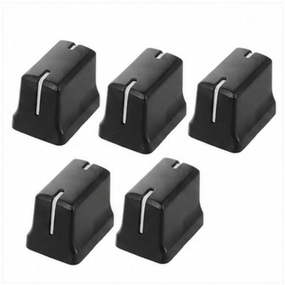 5-Pack Replacement Fader Knobs Caps for Mixer Console, Potentiometer Slider Caps, Sound Controller Parts
