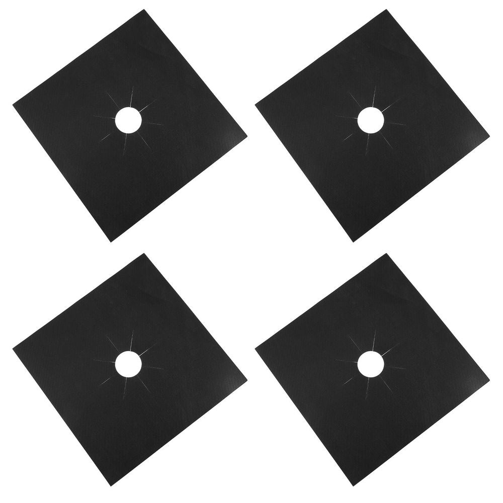 4Pcs Stove Burner Liners for Gas Stove Non-Stick Coated Glass Fiber