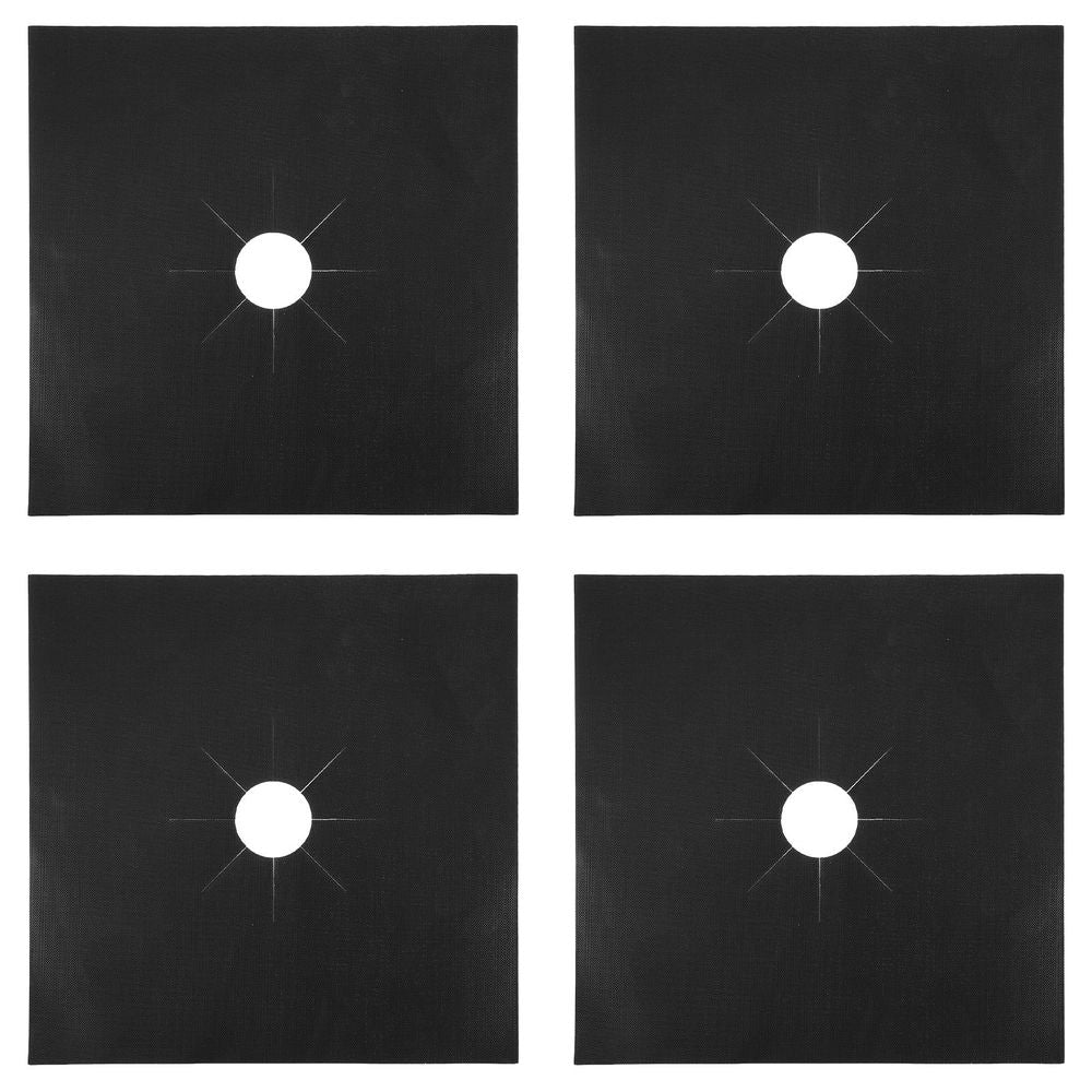 4Pcs Stove Burner Liners for Gas Stove Non-Stick Coated Glass Fiber