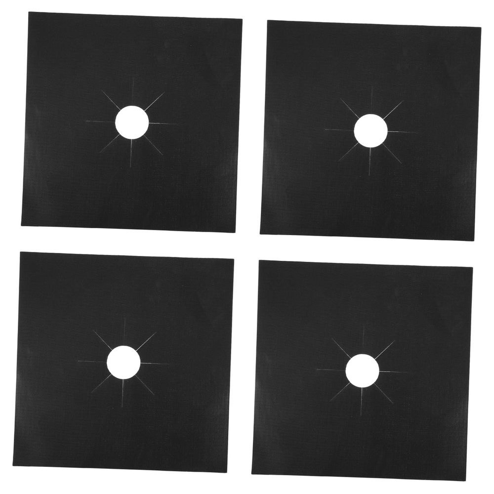 4Pcs Stove Burner Liners for Gas Stove Non-Stick Coated Glass Fiber