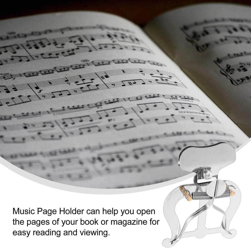 Clamp- Sheet Music Holder Stand, Easy to Attach Support for Players, 1 Piece
