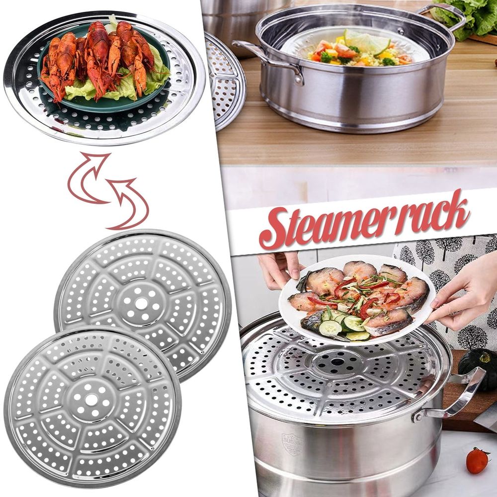 2-Pack Cooker Canner Stainless Canner for Pressure Rack/Canning Pressure Steel Rack Kitchen，Dining & Bar,28cm