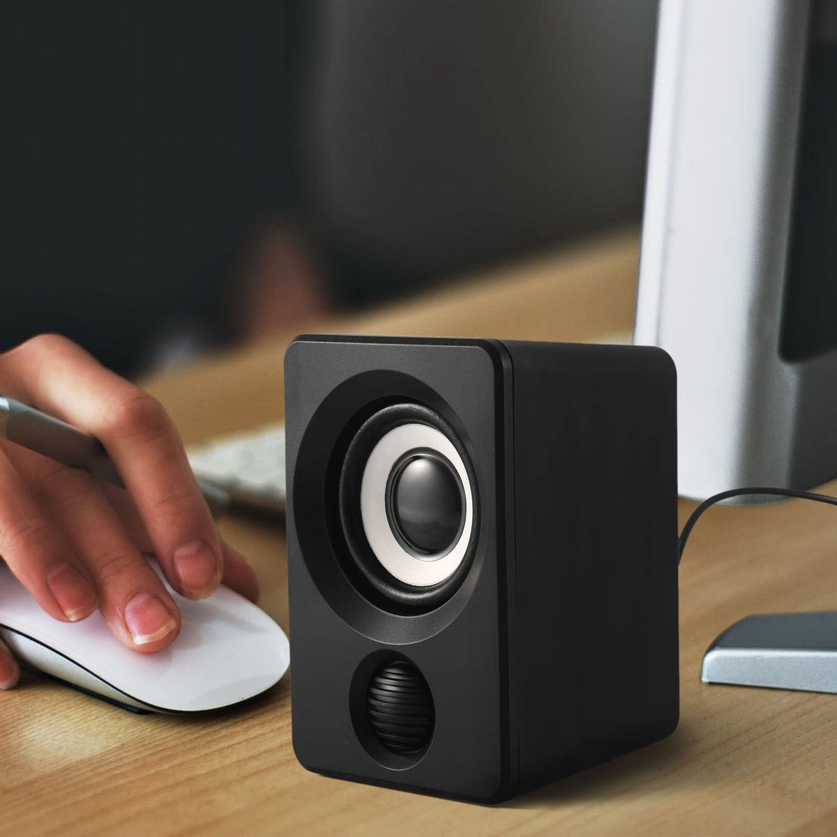 Surround Computer Speakers with Stereo USB Wired Powered Multimedia Speaker for PC/Laptops/Smart