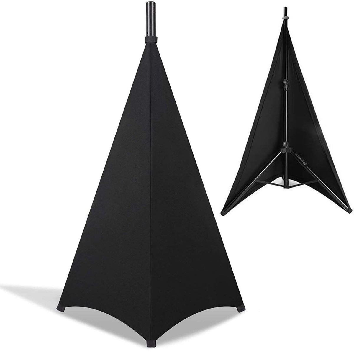 Speaker bracket cover, speaker tripod bracket cover, skirt strap, 360 degree cover for speaker lighting, black tripod bracket