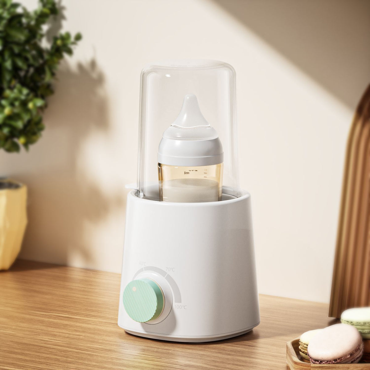 Fast Bottle Warmer, with Smart Temperature Control, Water Bath Technology, three gears white Fast charging type