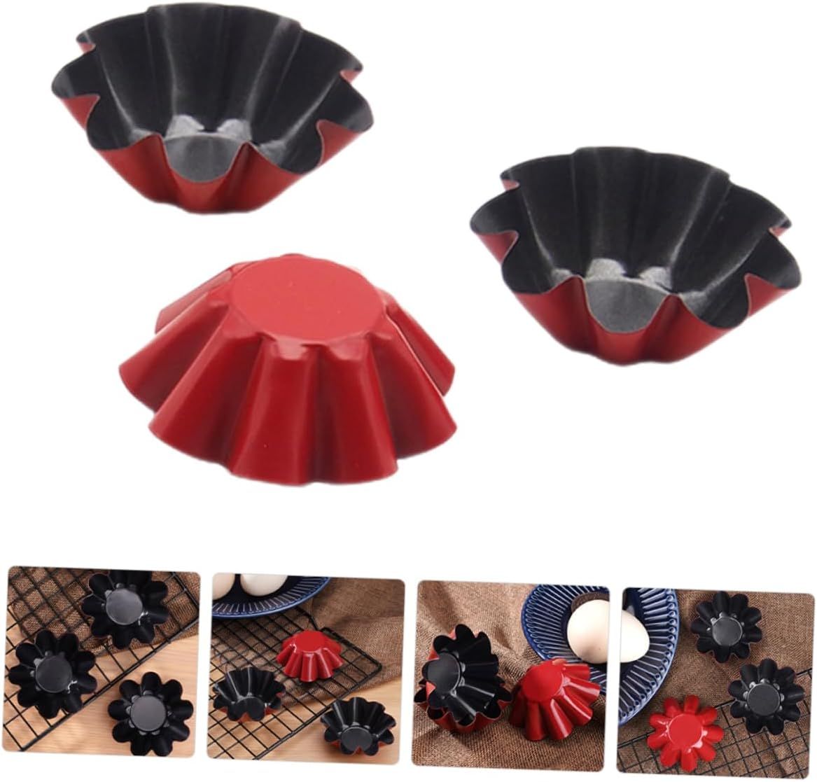 3pcs Egg Tart Mould Baking Pan Pudding Making Supply Convenient Tart Mould Multi-function Tart Mould