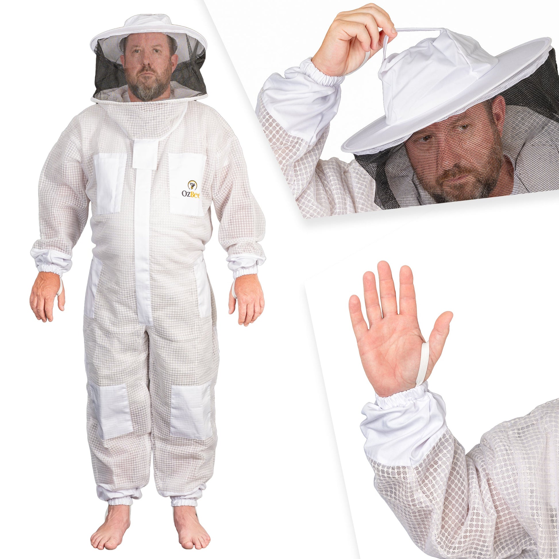 Beekeeping Protective Gear Full Suit 3 Layer Mesh Ultra