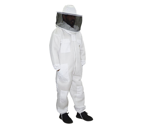 Beekeeping Bee Suit 2 Layer Mesh Round Head Style Ultra Cool & Light Weight - L