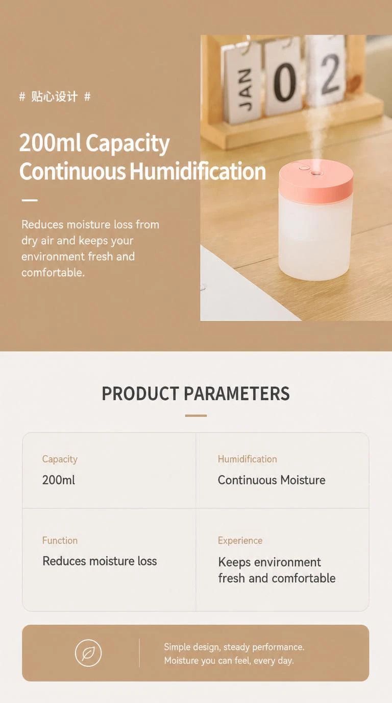 4 Pack White & Pink USB Humidifier Mixed Bundle