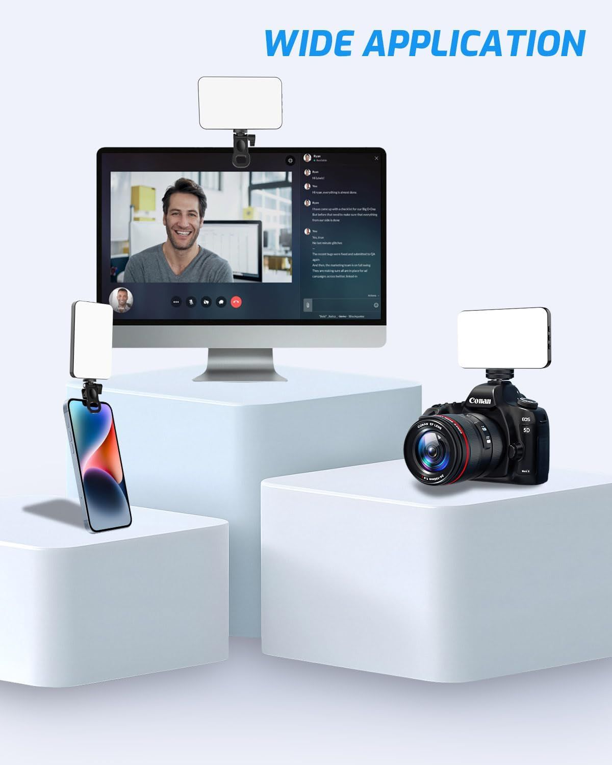 Clip On Selfie Phone Light 3 Modes 3000K to 9900K