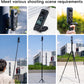 Strong Magnetic Mount Stand for Insta360 X5 X4 OSMO 360,Detachable Magnetic Camera Mount for Insta360 X5 X4 X3 GO Osmo 360 Pocket4 Action 5Pro Hero13 & More,Compact Magnet Steering Holder Bracket Base