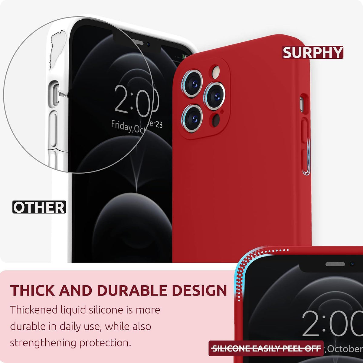 Designed for iPhone 12 Pro Max Case with Camera Protection