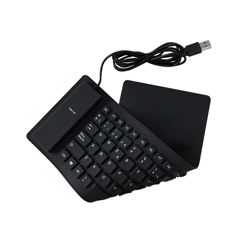 84 Key Spanish USB Wired Foldable Silicone Keyboard Waterproof for PC Laptop