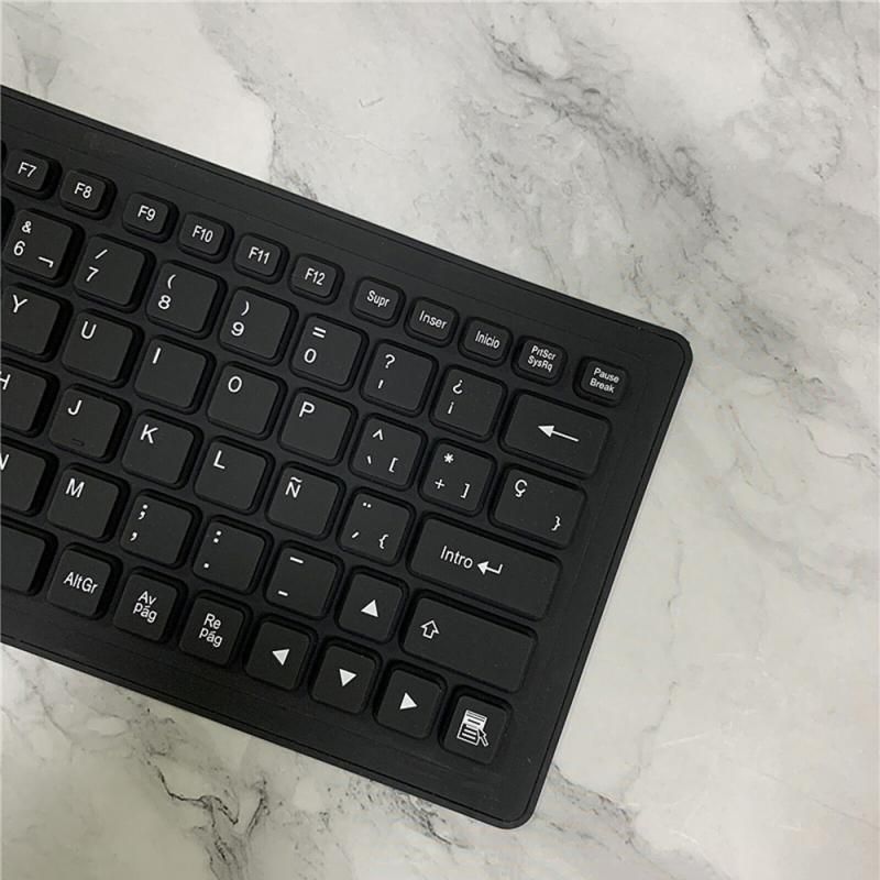 84 Key Spanish USB Wired Foldable Silicone Keyboard Waterproof for PC Laptop