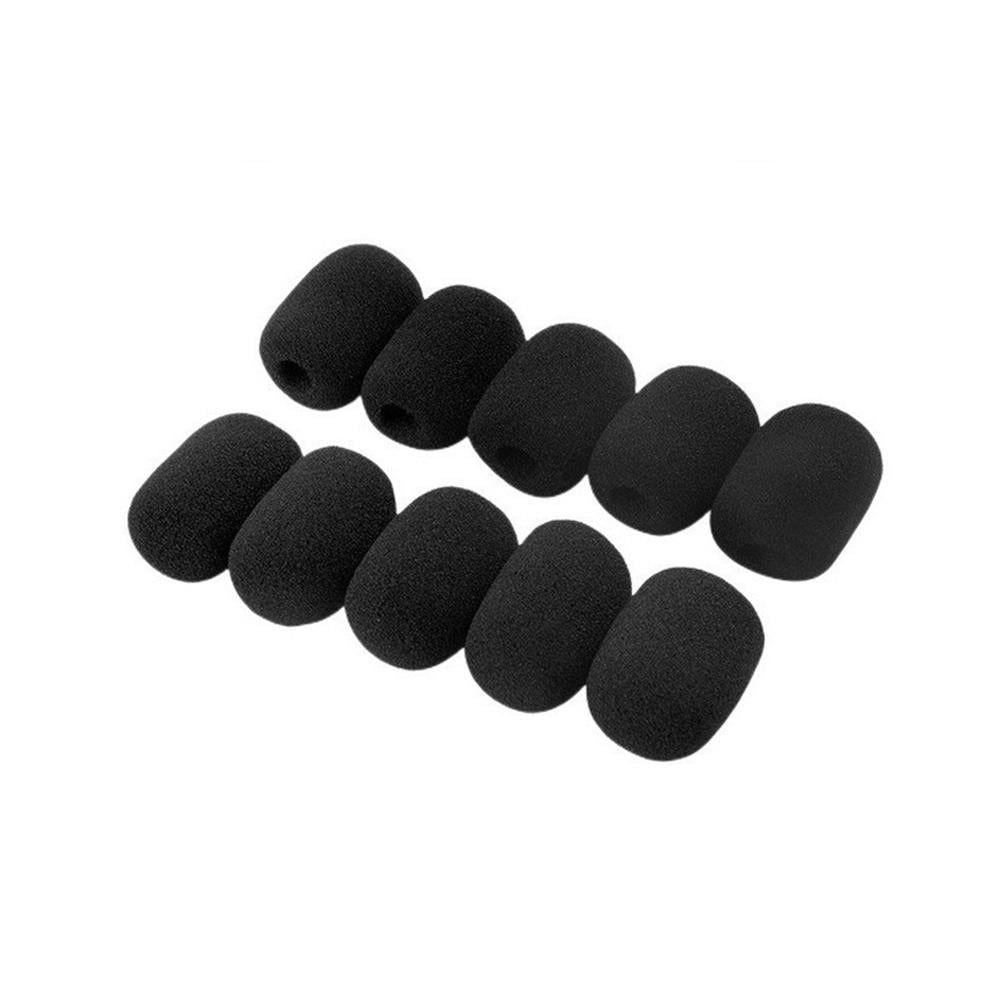 100Pcs 30x22x8MM Mini Microphone Headset Windscreen Sponge Foam Mic Cover
