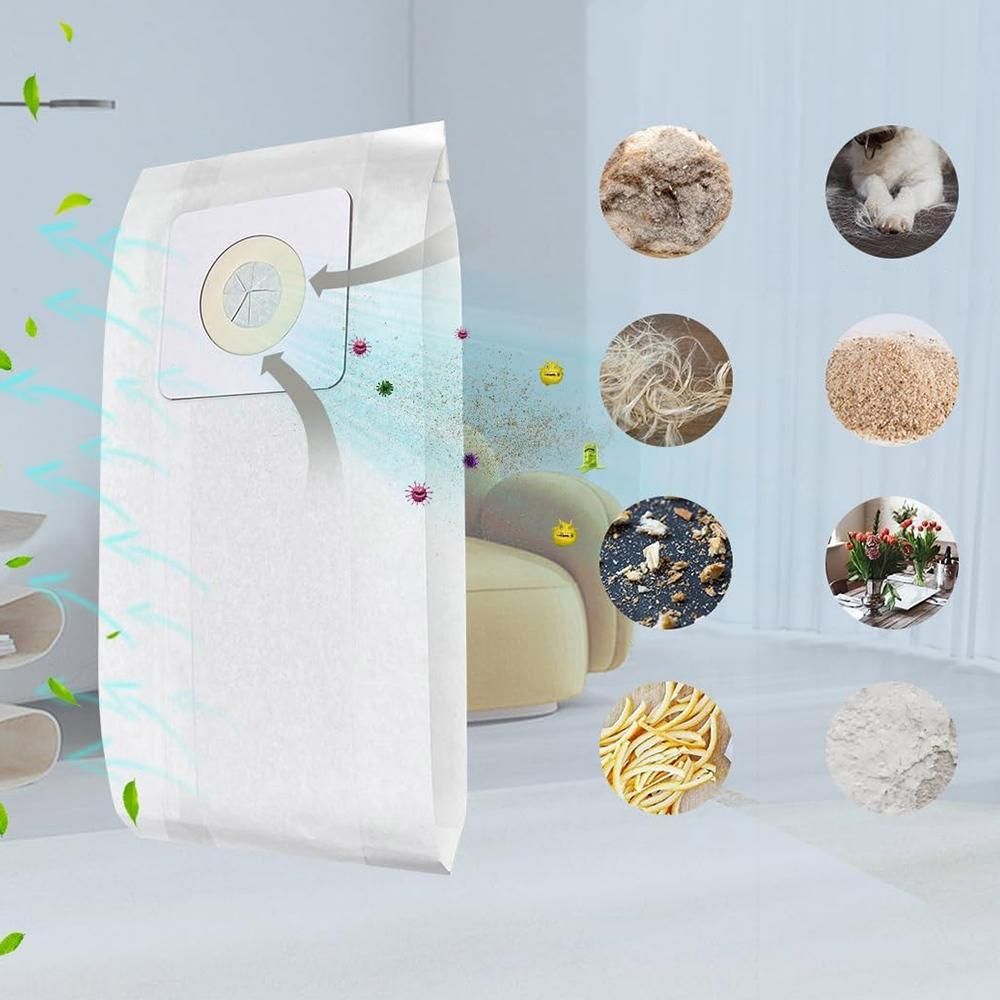 10 Pack Style 7 Vacuum Bags Compatible with Bissell Power Force PowerGlide