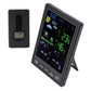 Weather Stations Wireless Indoor Outdoor Color Display Black 3 Channels Regulable Backlight Clock Thermometer for Home