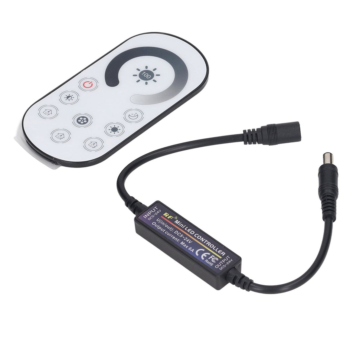 RF Full Touch Dimmer Wireless Constant Voltage LED Controller Mini Induction Light Bar Controller DC