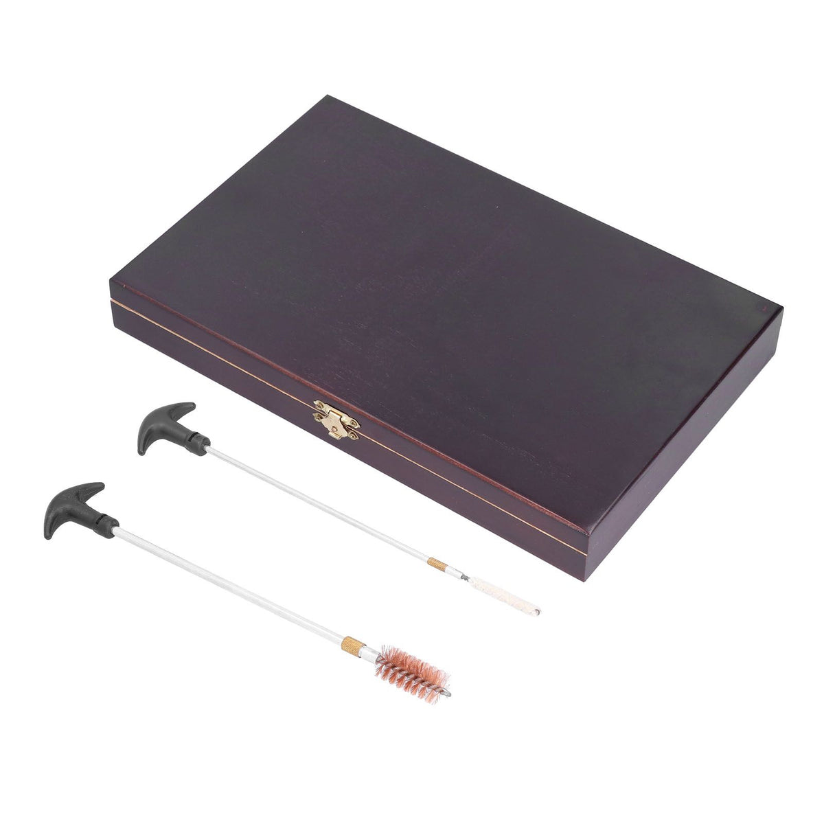 Gun Cleaning Kits Prevent Scratches Easily Storage Electrical Maintenance Cleaning Brush for AutomobileGK06 Aluminum Rod Wooden Box Set 24 Woolly