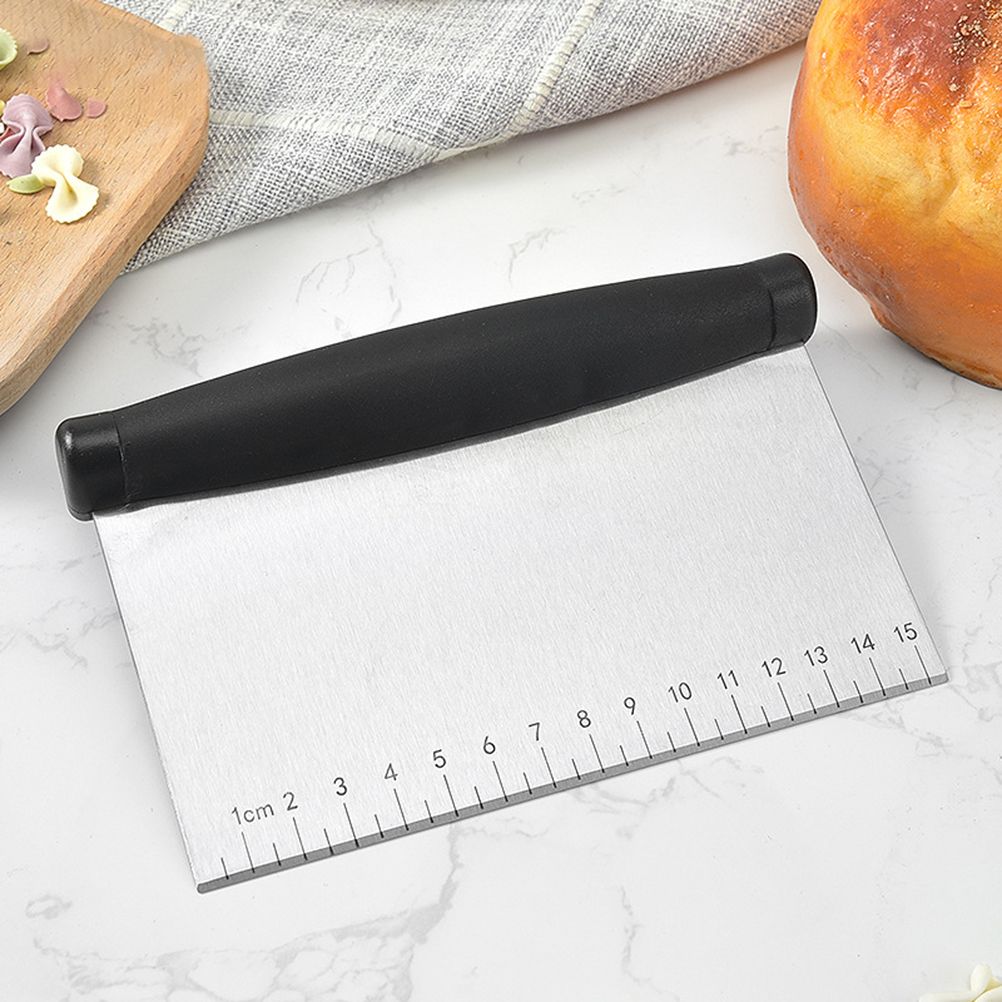 Multi Purpose Bench Scraper Stainless Steel Pizza Dough Scraper Chopper Dough Cutter for Bread and Pizza Dough