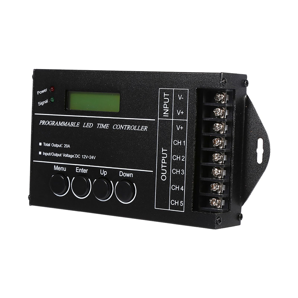DC12/24V 20A Programmable LED Time Controller 5 Channels Color Adjustable With CD USB Cable