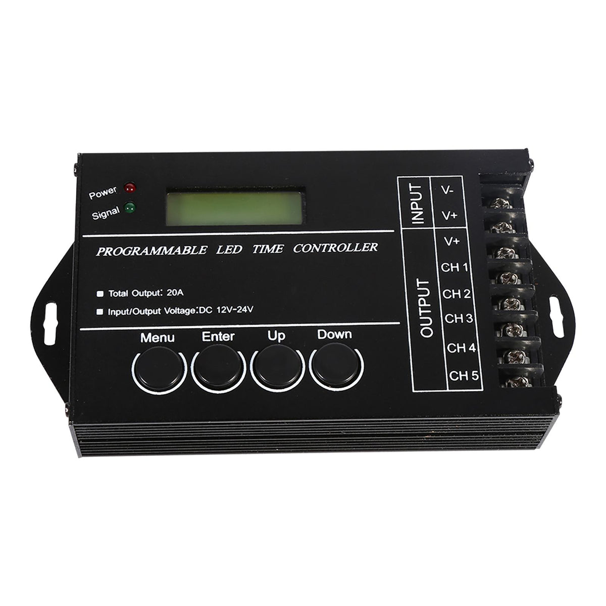 DC12/24V 20A Programmable LED Time Controller 5 Channels Color Adjustable With CD USB Cable