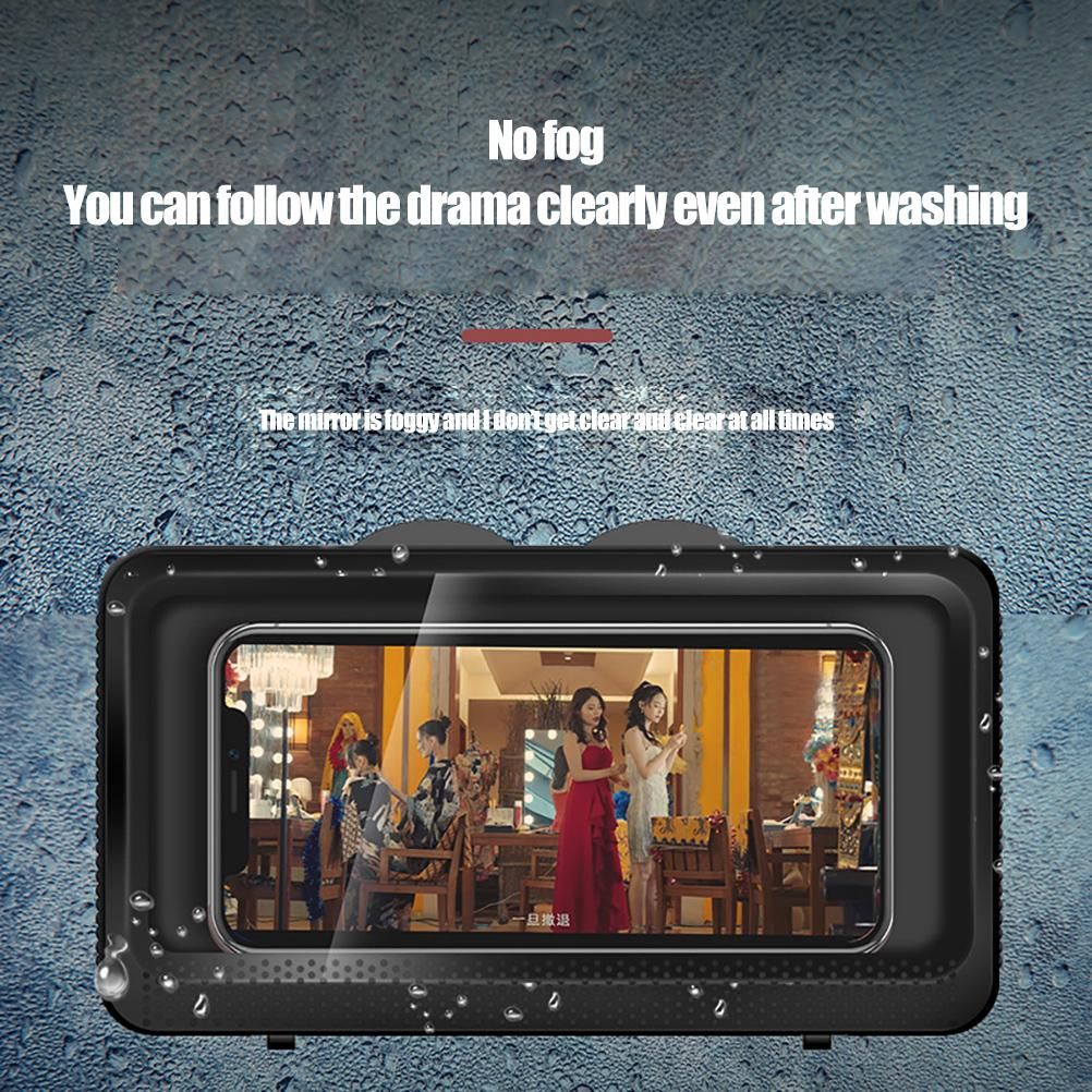 Wall Mount Phone Stand Waterproof Phone Holder Touchable Screen Storage Box for Home Kitchen Bathroom Office