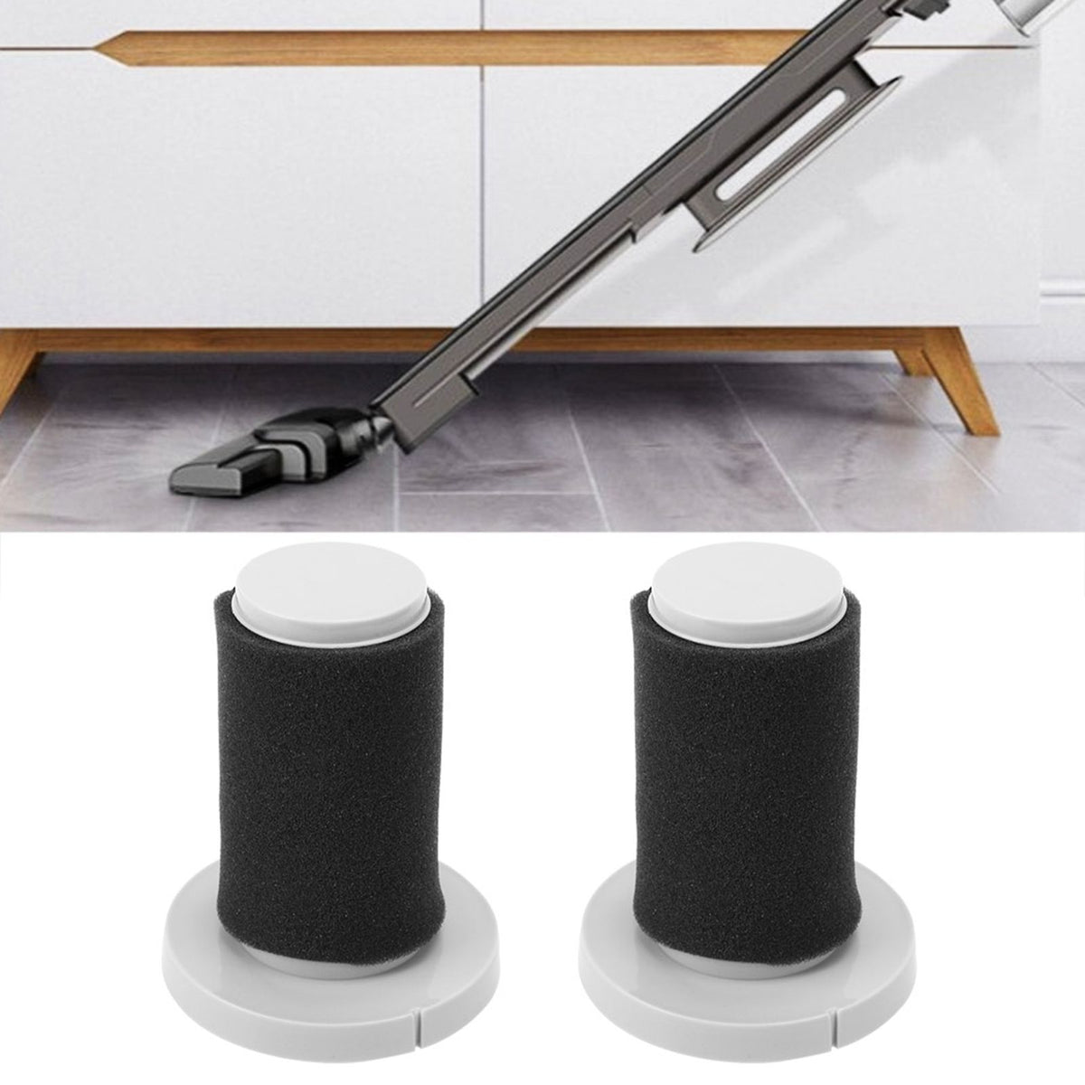 2Pcs Filter with Sponge Cover Replacement Accessory for Deerma DX700/DX700S Vacuum Cleaner