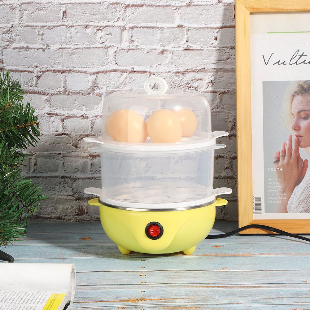 Household Mini Double Layer Egg Boiler Cooking Machine Kitchen Utensils