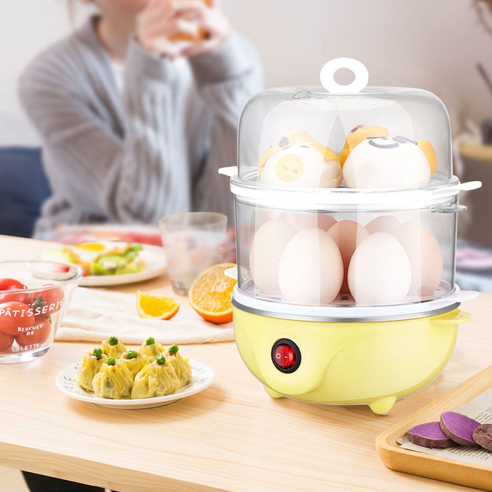 Household Mini Double Layer Egg Boiler Cooking Machine Kitchen Utensils