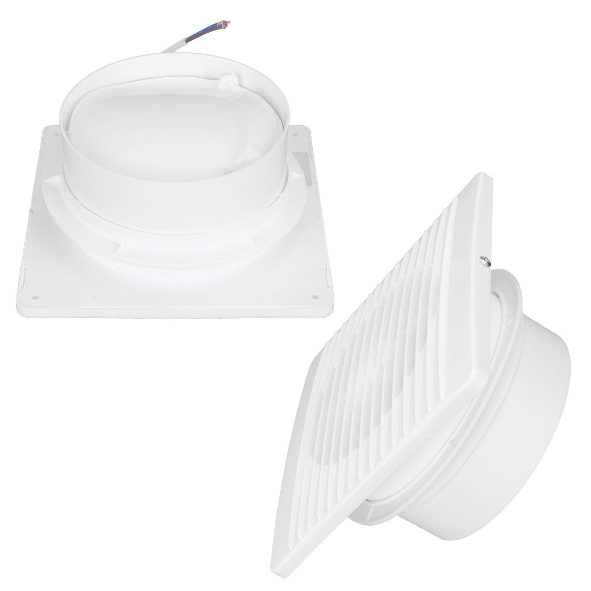 WallMounted Exhaust Fan 7Blades Ventilation Fan with Check Valve for Kitchen Bathroom