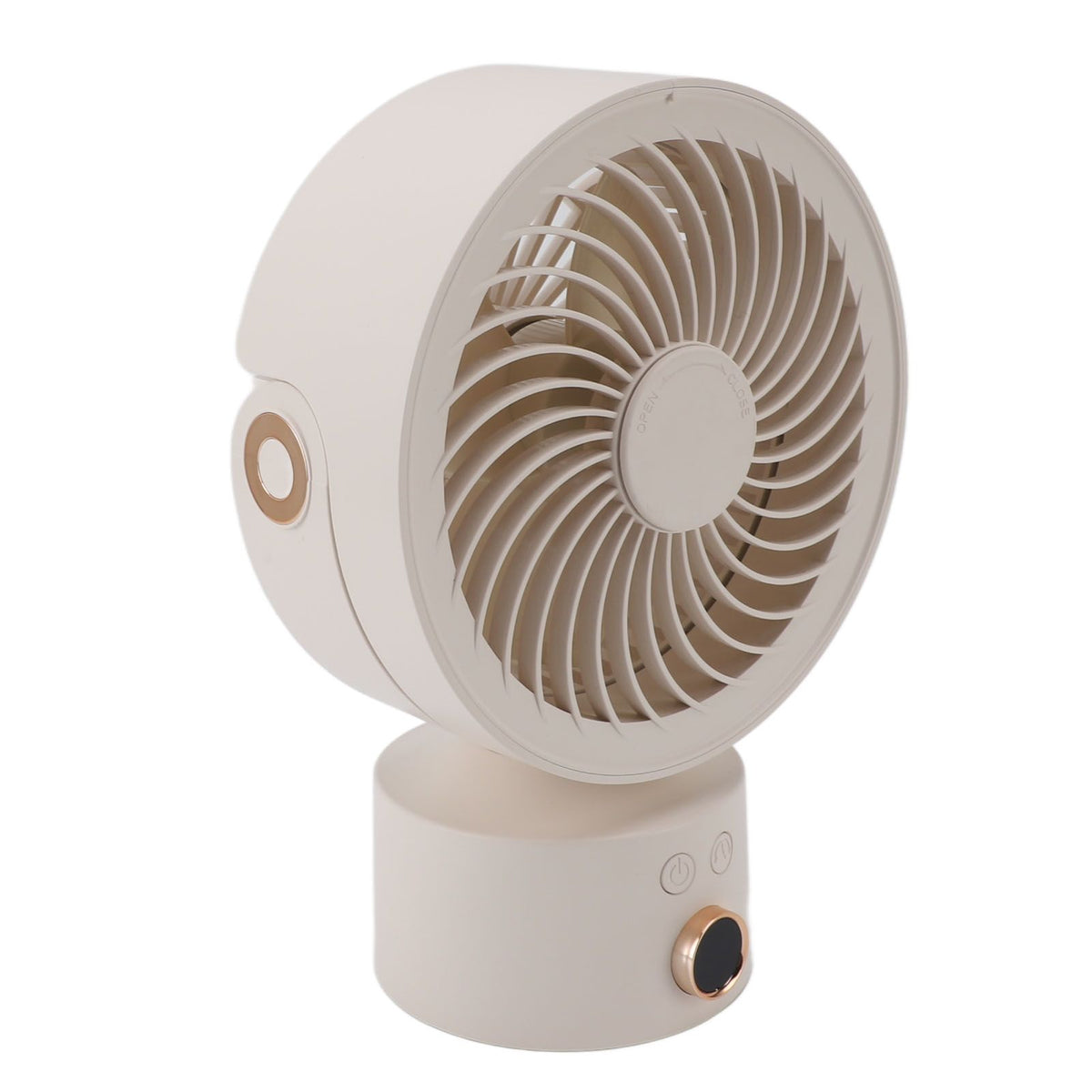Air Circulator Desk Fan Battery Operated Portable USB Rechargeable Oscillating Table Fan with 4H Timer for Home Travel Camping Office Apricot