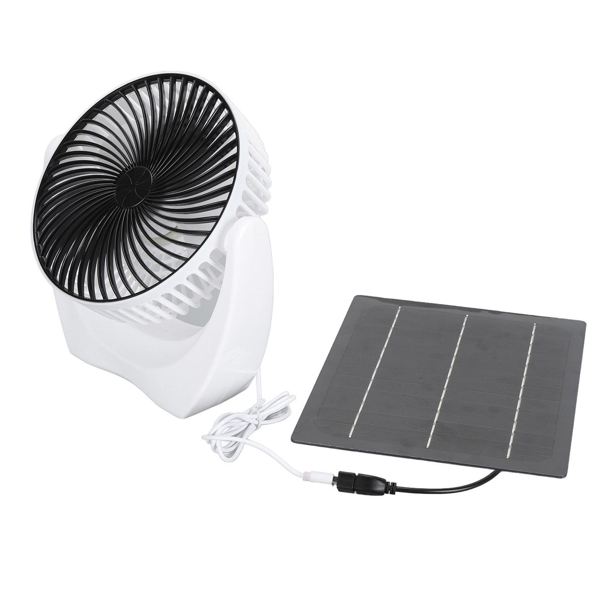 Solar Panel Fan Kit 7W 5V Portable Solar USB Fan for Greenhouses Pet Houses Indoor Outdoor