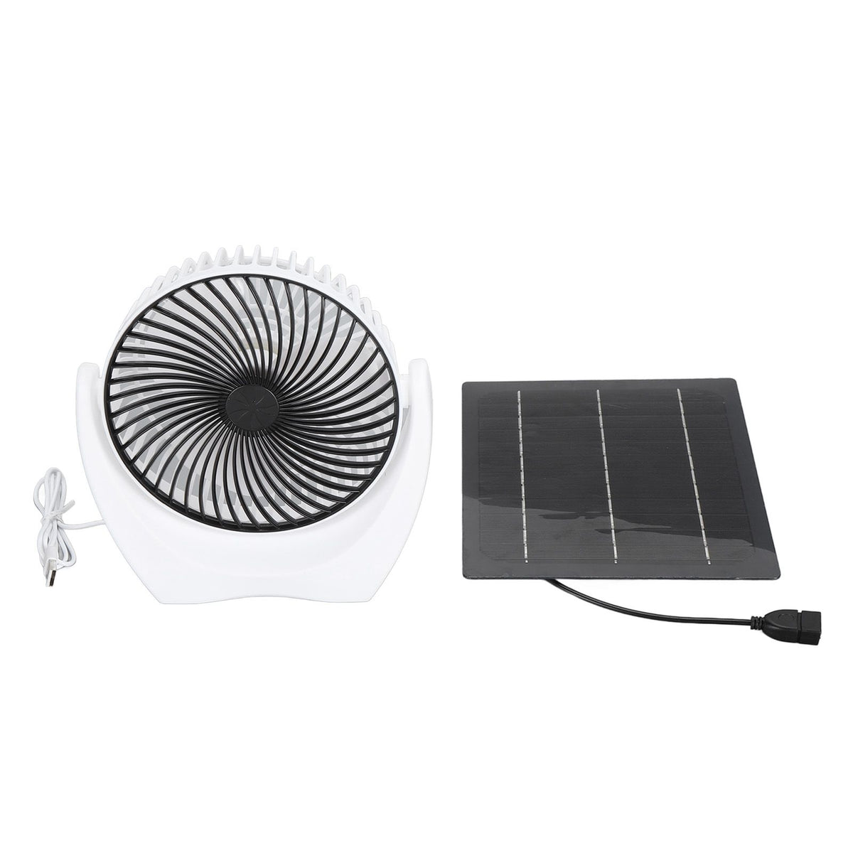 Solar Panel Fan Kit 7W 5V Portable Solar USB Fan for Greenhouses Pet Houses Indoor Outdoor