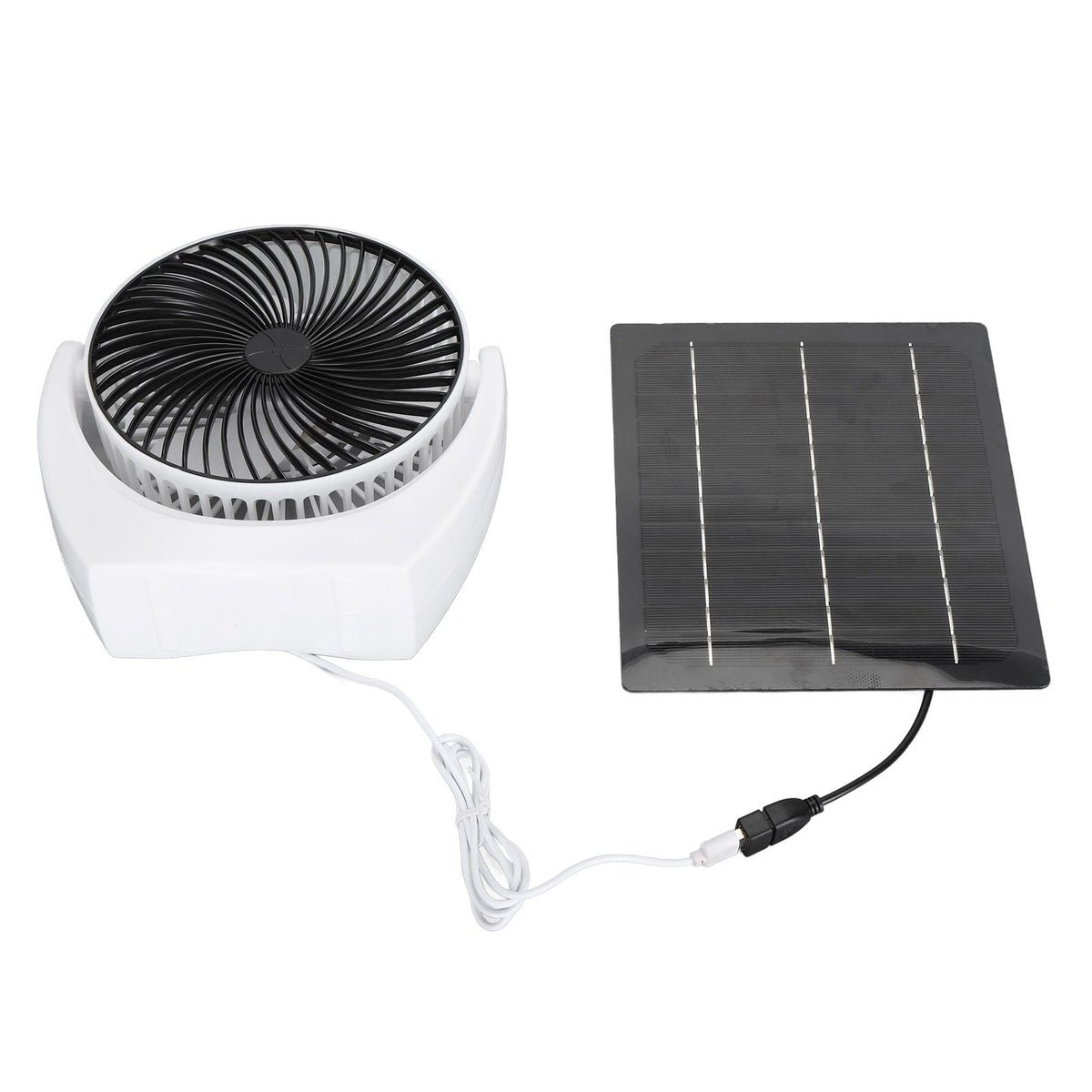Solar Panel Fan Kit 7W 5V Portable Solar USB Fan for Greenhouses Pet Houses Indoor Outdoor