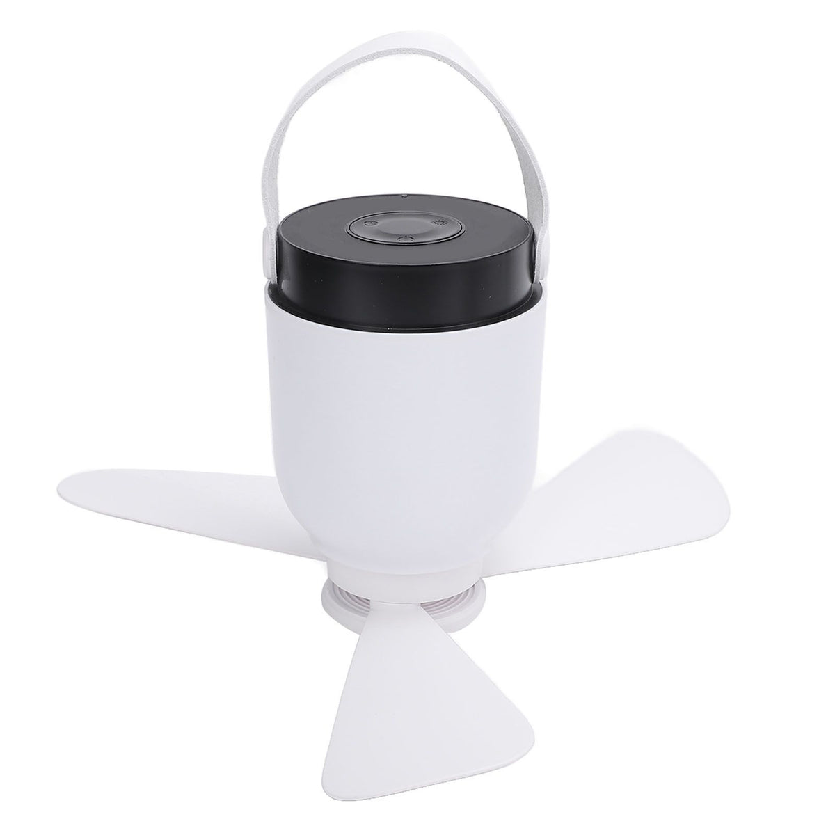 USB Rechargeable Ceiling Fan Quiet Remote Control Ceiling Camping Fan with LED Lamp for Bedroom