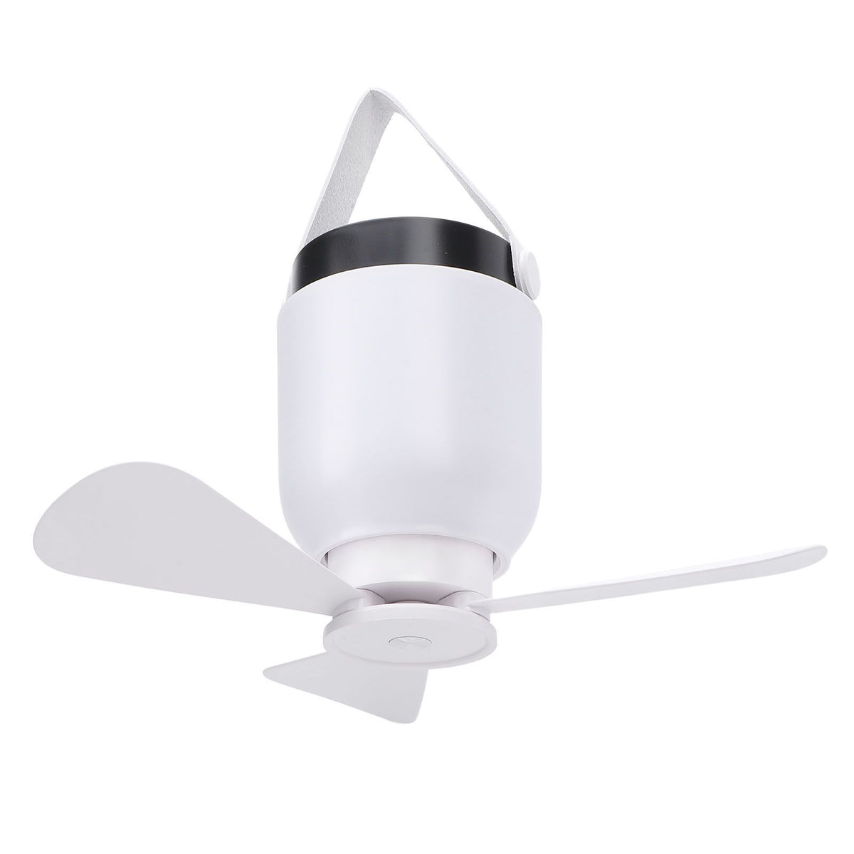 USB Rechargeable Ceiling Fan Quiet Remote Control Ceiling Camping Fan with LED Lamp for Bedroom
