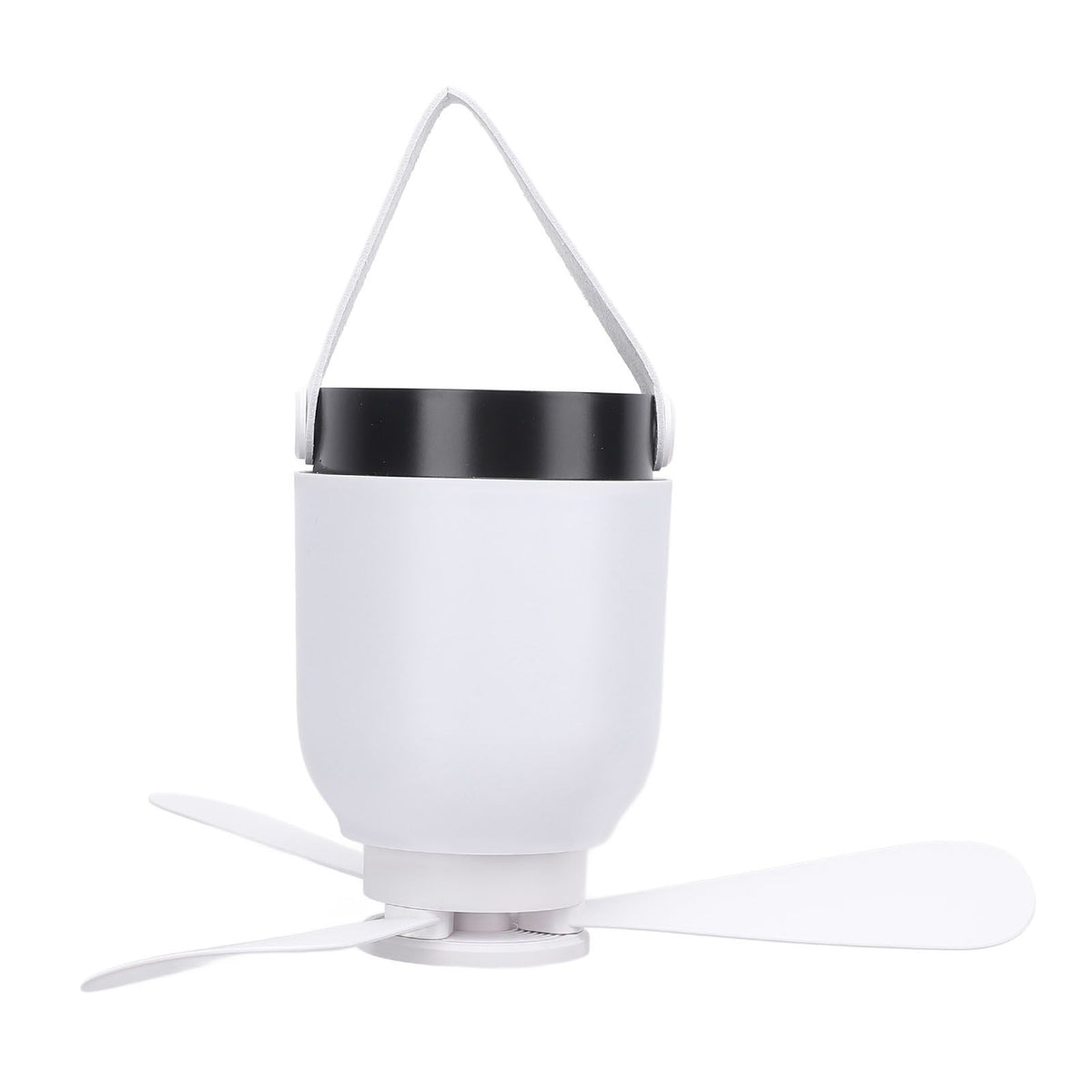 USB Rechargeable Ceiling Fan Quiet Remote Control Ceiling Camping Fan with LED Lamp for Bedroom