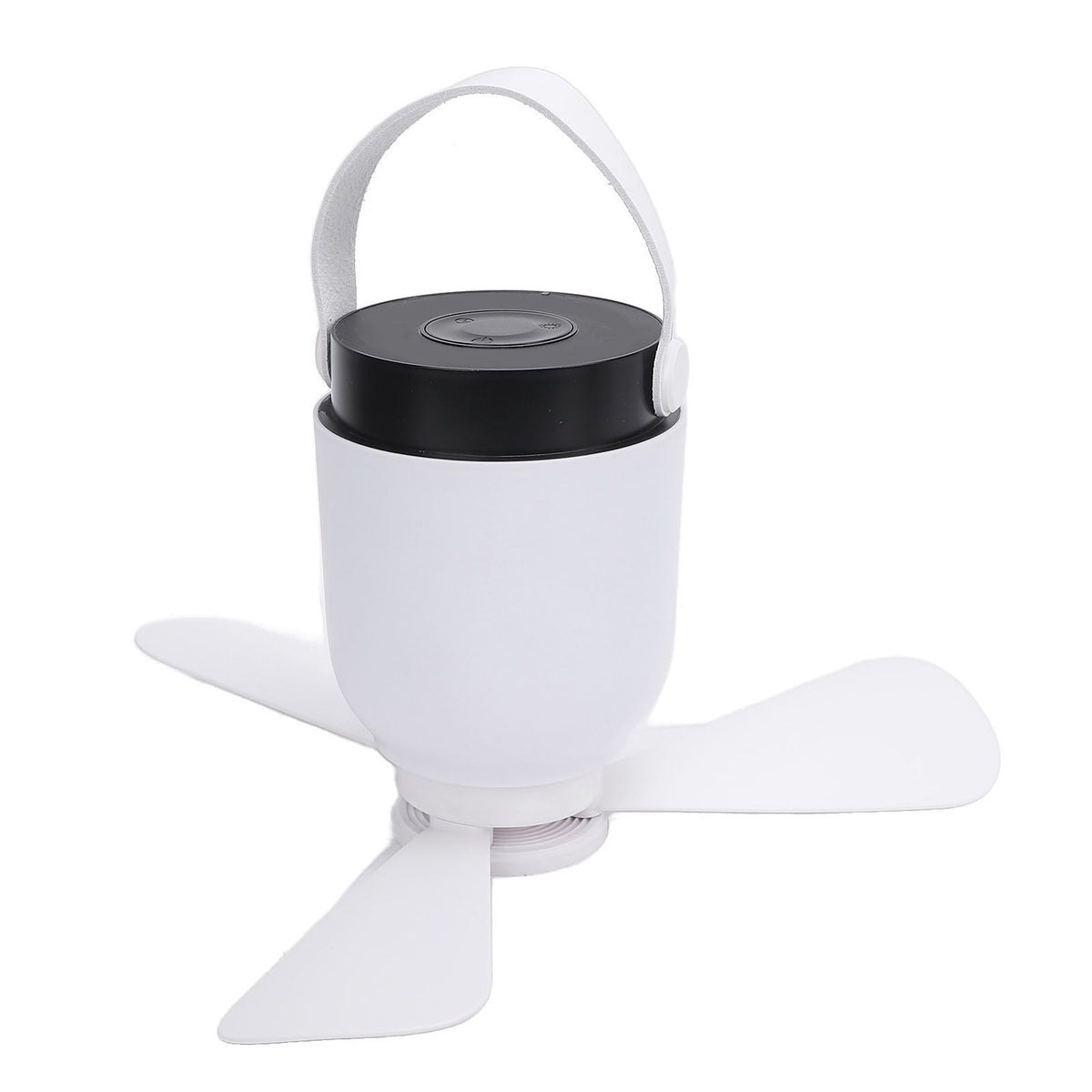 USB Rechargeable Ceiling Fan Quiet Remote Control Ceiling Camping Fan with LED Lamp for Bedroom