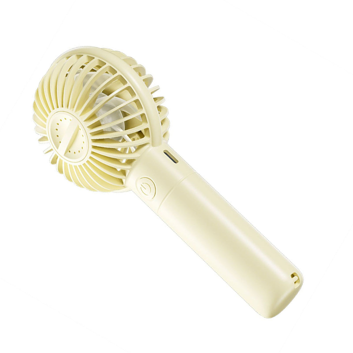 Portable Handheld Fan Quiet USB Rechargeable Multiple Speed Settings Handheld Pocket Fan for Students Yellow