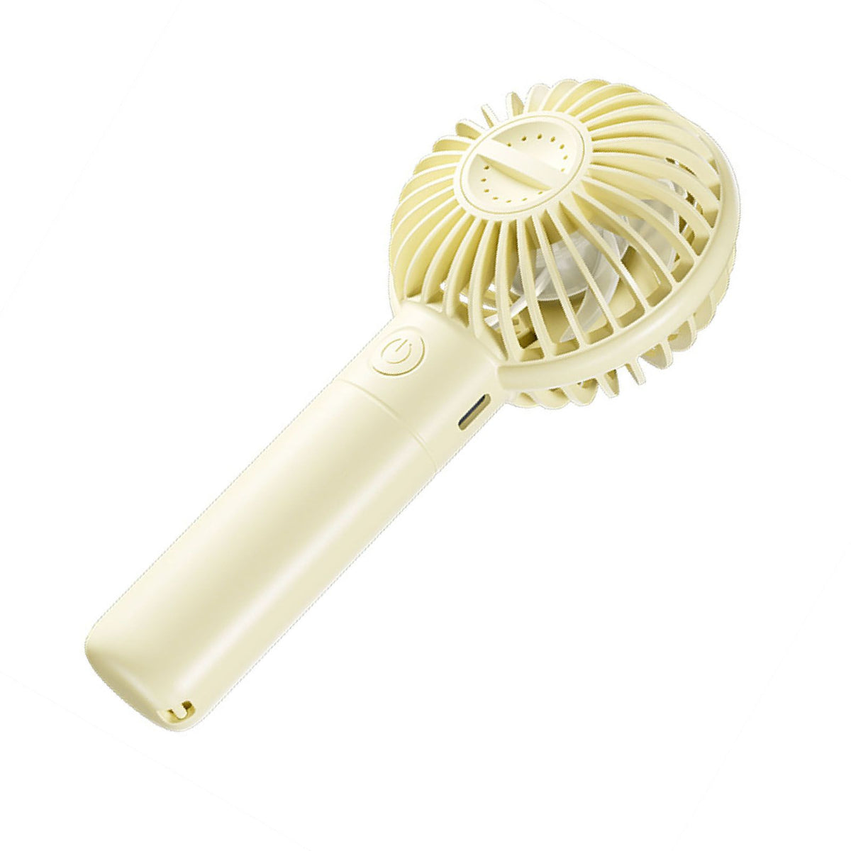 Portable Handheld Fan Quiet USB Rechargeable Multiple Speed Settings Handheld Pocket Fan for Students Yellow