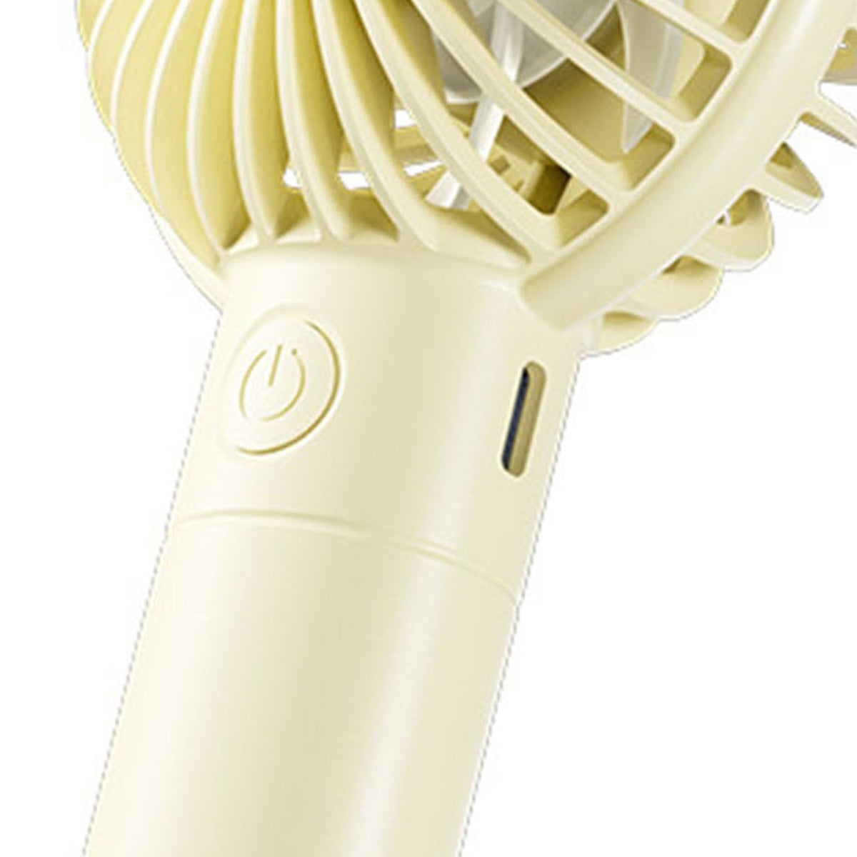 Portable Handheld Fan Quiet USB Rechargeable Multiple Speed Settings Handheld Pocket Fan for Students Yellow