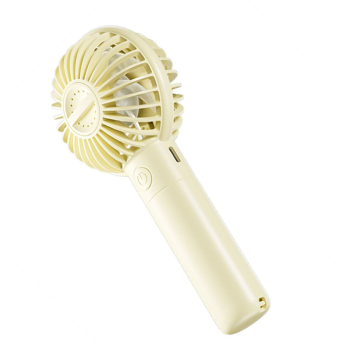 Portable Handheld Fan Quiet USB Rechargeable Multiple Speed Settings Handheld Pocket Fan for Students Yellow