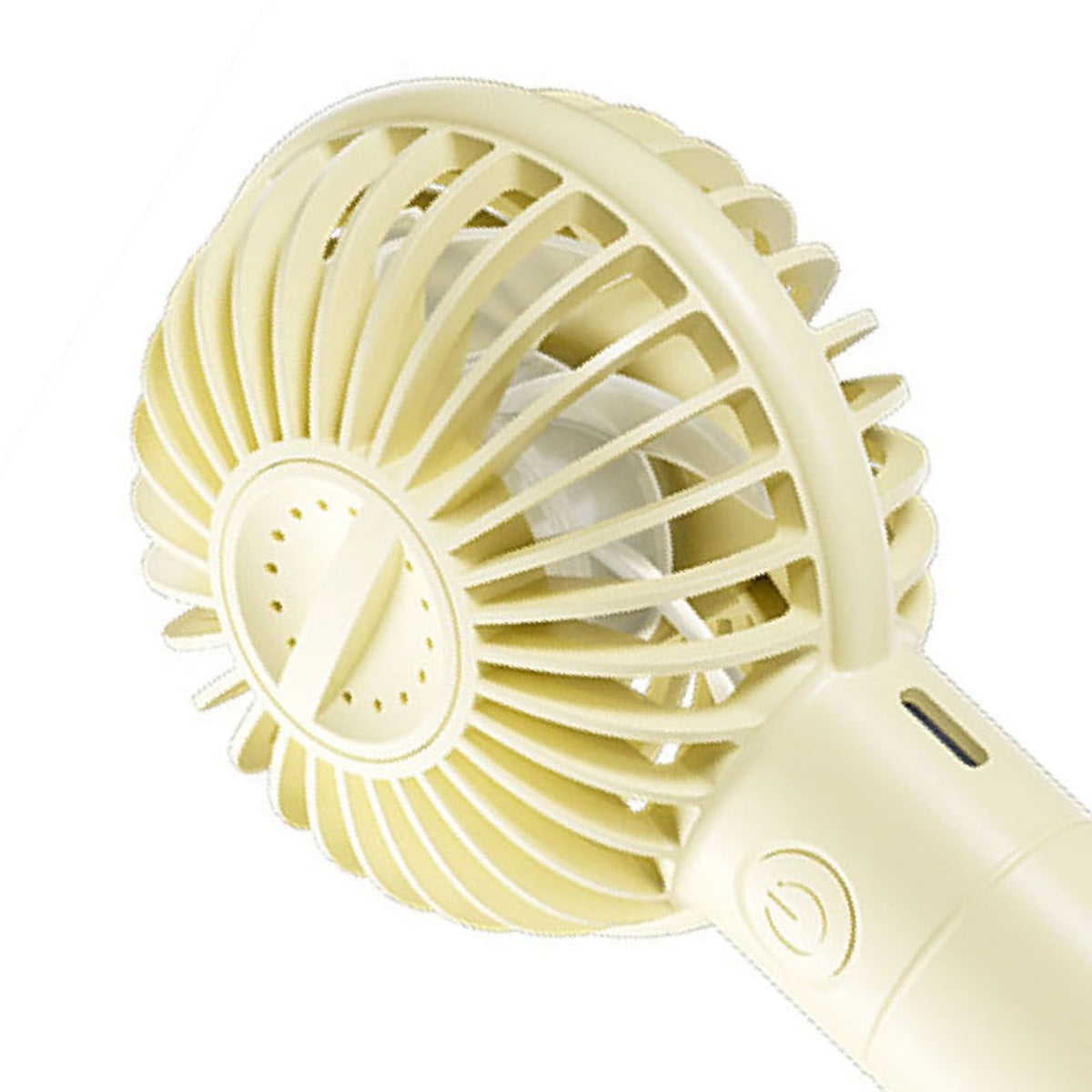 Portable Handheld Fan Quiet USB Rechargeable Multiple Speed Settings Handheld Pocket Fan for Students Yellow