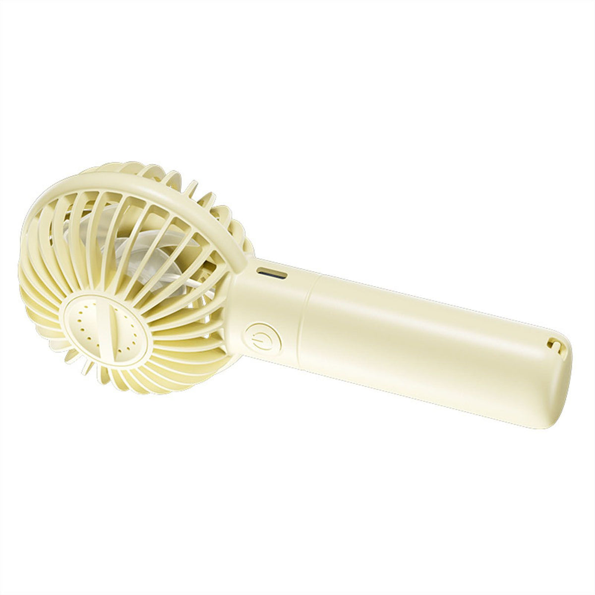 Portable Handheld Fan Quiet USB Rechargeable Multiple Speed Settings Handheld Pocket Fan for Students Yellow
