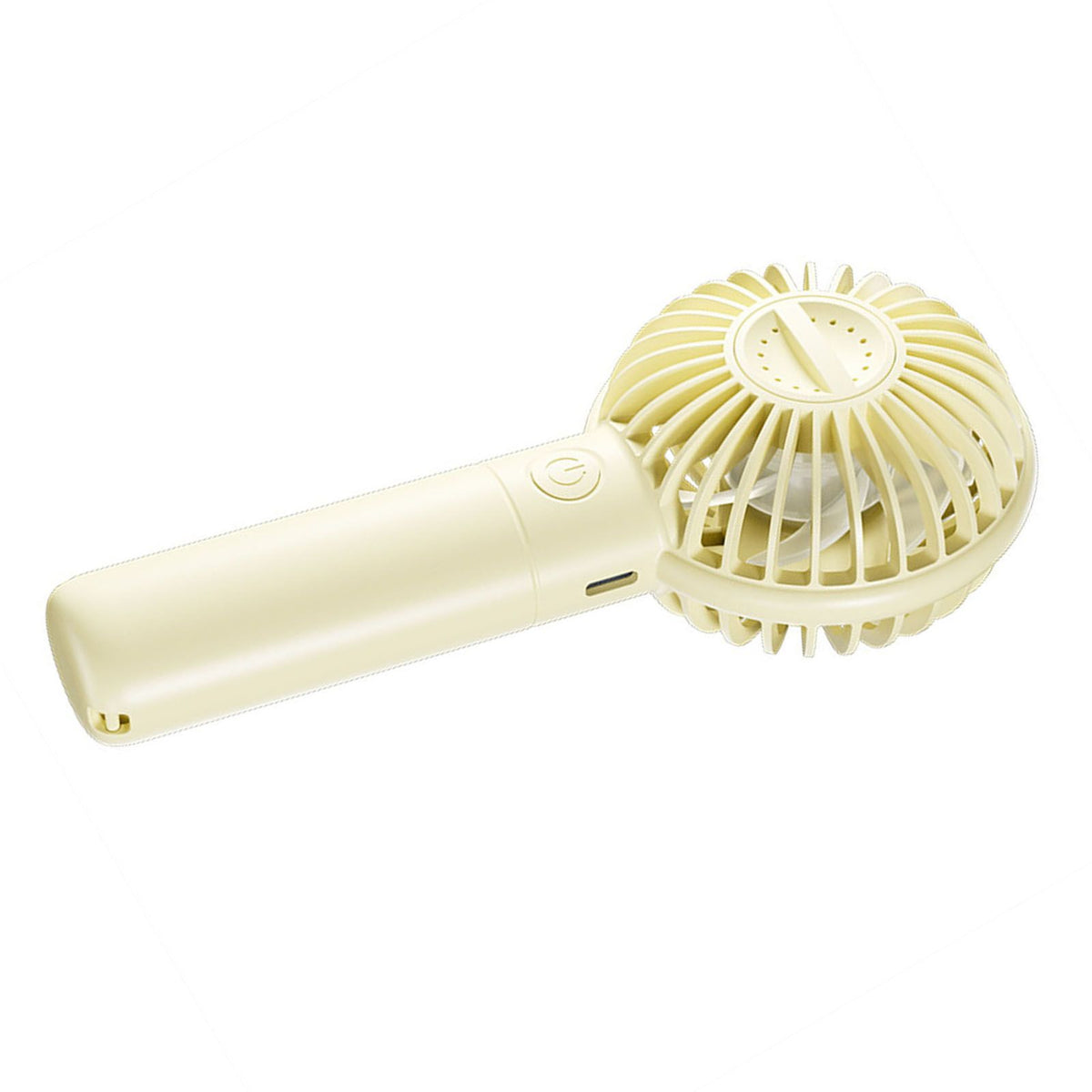 Portable Handheld Fan Quiet USB Rechargeable Multiple Speed Settings Handheld Pocket Fan for Students Yellow