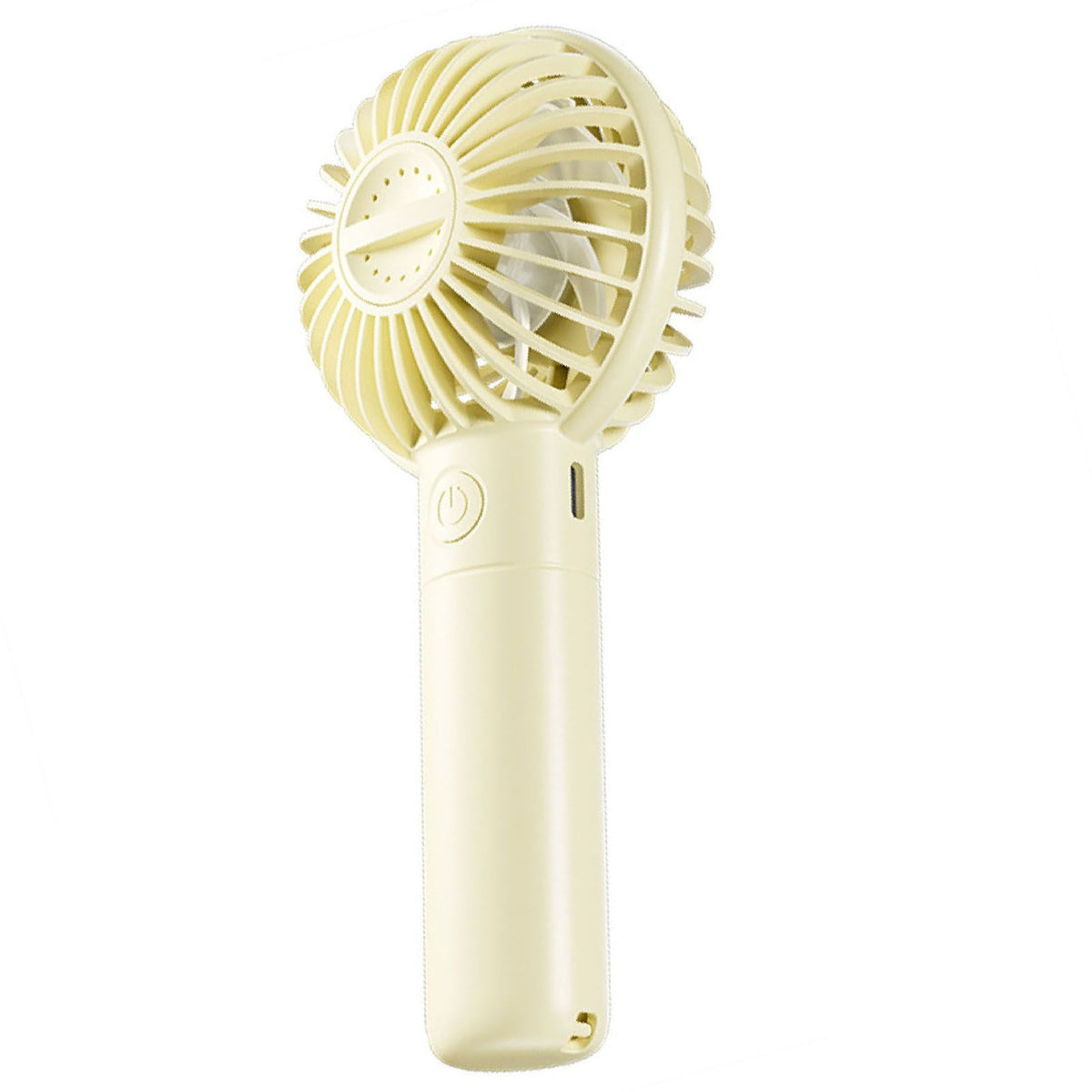 Portable Handheld Fan Quiet USB Rechargeable Multiple Speed Settings Handheld Pocket Fan for Students Yellow