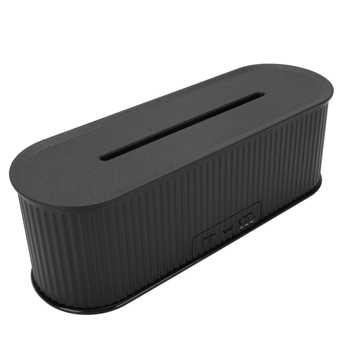 Scent Diffuser Desktop Humidifier Essential Oil Fragrance Machine for Bedroom Office 7 Colors Flame Timing Function Black