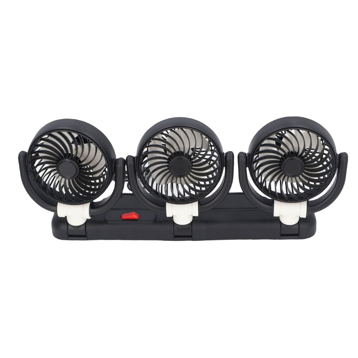 3 Heads Car Fan USB Speed Adjustable Foldable Portable Car Cooling Fan with Phone Holder for Vehicles Cars Trucks SUVs